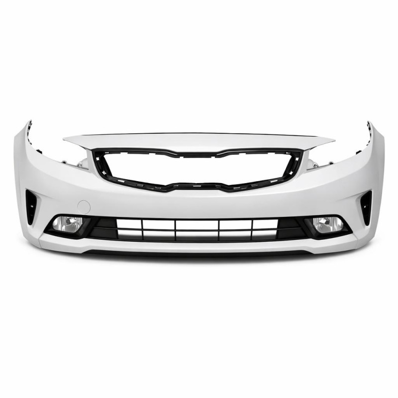 Бампер передний KIA CERATO 2016-2019 SWP (Snow white pearl) КИТАЙ 3х слойка