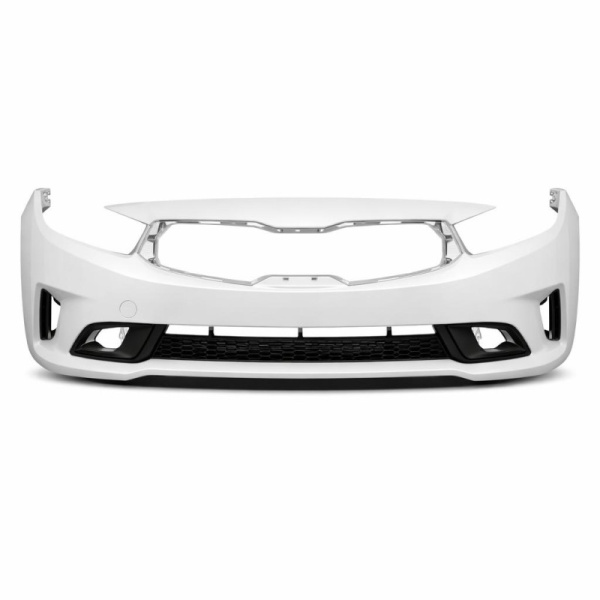 Бампер передний KIA СЕRАТО 2016-2019 БЕЛЫЙ КИТАЙ (подбор краска компании) 3х слойка