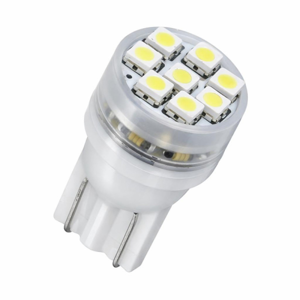 Лампа светодиод12 V 21 бесцок. 9 диодов белая (W3x 16d) МАЯК 5000 К